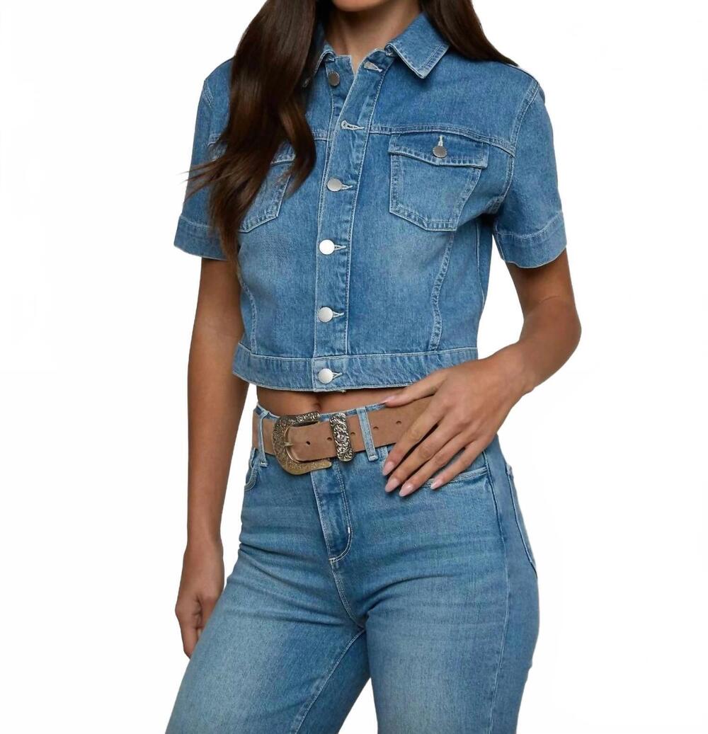 NEW L'AGENCE kirstie jean shirt jacket in calabasas